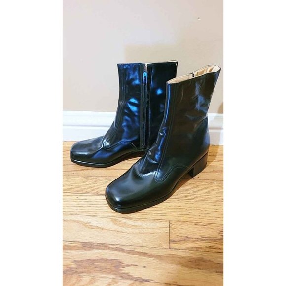 Sold Mens Florsheim Black Leather Boots Size 6.5 E - Picture 1 of 9